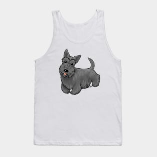 Dog - Scottish Terrier - Black Tank Top